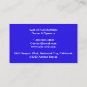 Heizlüftung Klimaanlage, moderne Klimaanlage Visitenkarte (Rückseite)