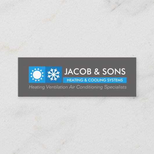Heizlüftungs-Klimatisierungskühlung Busin Mini Visitenkarte (Vorderseite)