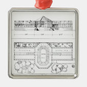 Heizsystem für ein Treibhaus, ein Konservatorium Silbernes Ornament (Vorne)