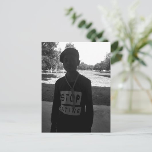 HEIZUNG AUFHEBEN Postkarte (Stehend Vorderseite)