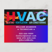 Heizung & Kühlung & Klimaanlage | Moderne HVAC Postkarte (Vorderseite)