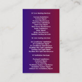 Heizung & Kühlung & Klimaanlage | Moderne HVAC Visitenkarte (Rückseite)