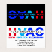 Heizung, Lüftung, Klimaanlage - Coole Klimaanlage Visitenkarten (Außenseite Aufgefaltet)