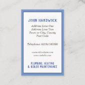 Heizung, Rohrleitungen und Wartung von Boilern QR- Visitenkarte (Rückseite)