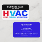 Heizung und Klimaanlage: HVAC für die Kühlung Visitenkarte (Vorne/Hinten)