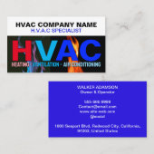 Heizung und Kühlung | AC & Ventilation, Pro HVAC Visitenkarte (Vorne/Hinten)
