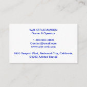 Heizung und Kühlung, Berufliche Reparatur HVAC Visitenkarte (Rückseite)