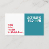 Heizung und Kühlung , Klimaanlage HVAC-Geschäft Visitenkarte (Rückseite)