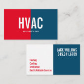 Heizung und Kühlung , Klimaanlage, HVAC-Geschäft Visitenkarte (Vorne/Hinten)