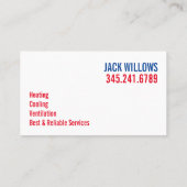 Heizung und Kühlung , Klimaanlage HVAC-Geschäft Visitenkarte (Rückseite)