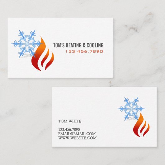 Heizung und Kühlung , Klimaanlage HVAC-Geschäft Visitenkarte (Vorne/Hinten)