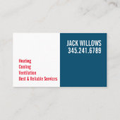 Heizung und Kühlung , Klimaanlage, HVAC-Geschäft Visitenkarte (Rückseite)