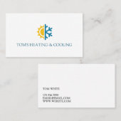 Heizung und Kühlung, Klimaanlage HVAC Visitenkarte (Vorne/Hinten)