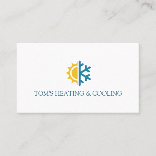 Heizung und Kühlung, Klimaanlage HVAC Visitenkarte (Vorderseite)