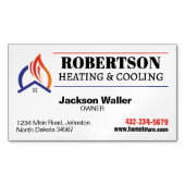 Heizung und Kühlung Magnetische Visitenkarte (Vorderseite)