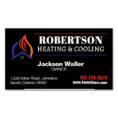 Heizung und Kühlung Magnetische Visitenkarte (Vorderseite)