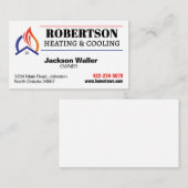 Heizung und Kühlung Visitenkarte (Vorne/Hinten)