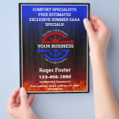 Heizung und Luft mit Klimaanlage Flyer (Hand)