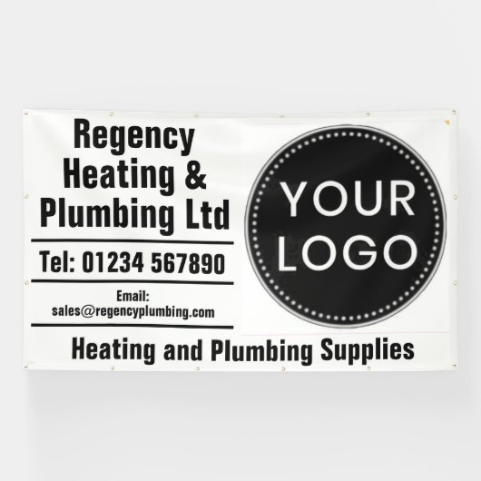 Heizung- und Sanitärbanner mit Ihrem Logo Banner (Horizontal)