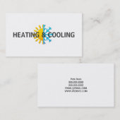 Heizungs- und Klimakühlungskarte Visitenkarte (Vorne/Hinten)