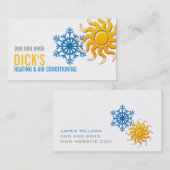 Heizungs- und Klimakühlungskarte Visitenkarte (Vorne/Hinten)