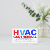 Heizungs- und Kühlsysteme - Geothermische HVAC Visitenkarte (Stehend Vorderseite)