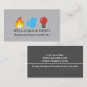 Heizungs- und Kühlungskarte Visitenkarte (Vorne/Hinten)