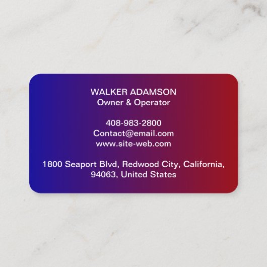 Heizungs- und Kühlungsnetzspezialisten | HVAC Visitenkarte (Rückseite)