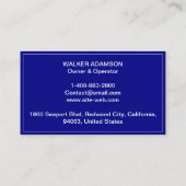 Heizungs- und Kühlunternehmen Visitenkarte (Rückseite)