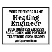 Heizungstechniker mit Name, Anschrift usw. Gummistempel (Prägung)