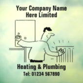 Heizungstechniker oder Heizungs- und Installations Fensteraufkleber (Blatt 3)