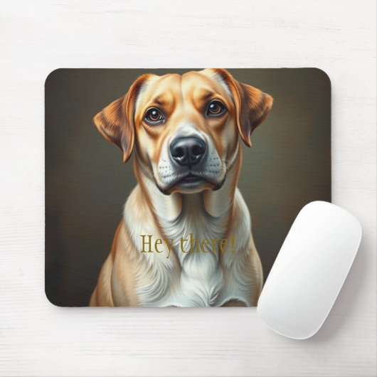 Hej da Fine Art niedlichen Hund Illustration Cool Mousepad (Mit Mouse)