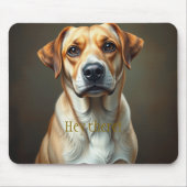 Hej da Fine Art niedlichen Hund Illustration Cool Mousepad (Vorne)