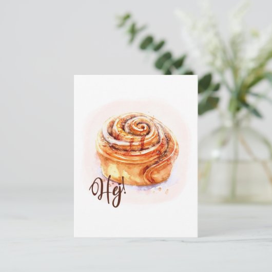 Hej! Kanelbullar Fika Postcard Postkarte (Stehend Vorderseite)