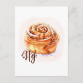 Hej! Kanelbullar Fika Postcard Postkarte (Vorderseite)