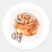 Hej! Kanelbullar Fika Sticker (Vorderseite)
