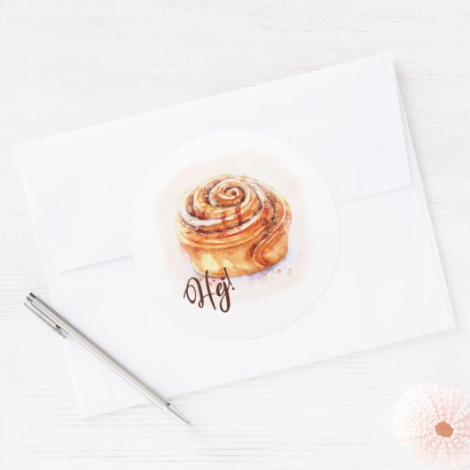 Hej! Kanelbullar Fika Sticker (Umschlag)