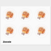 Hej! Kanelbullar Fika Sticker (Blatt)