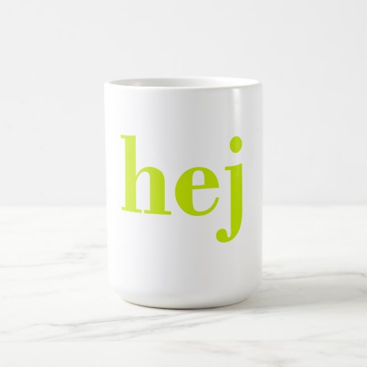 Hej - Schwedisches Hallo Kaffeetasse (Mittel)
