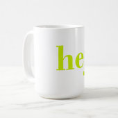 Hej - Schwedisches Hallo Kaffeetasse (Vorderseite Links)
