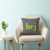 Hej - Schwedisches Hallo Kissen (Stuhl )