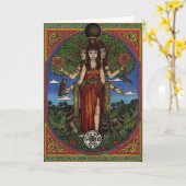 Hekate der Göttin (Bild und Synbole) 001 t, Gesche Karte (Gelbe Blume)