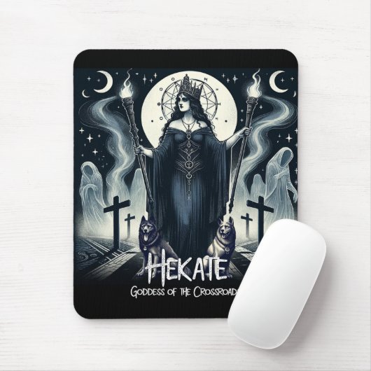 Hekate Goddess of the Crossroads Ghosted Spirits Mousepad (Mit Mouse)