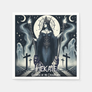 Hekate Goddess of the Crossroads Ghosted Spirits Serviette