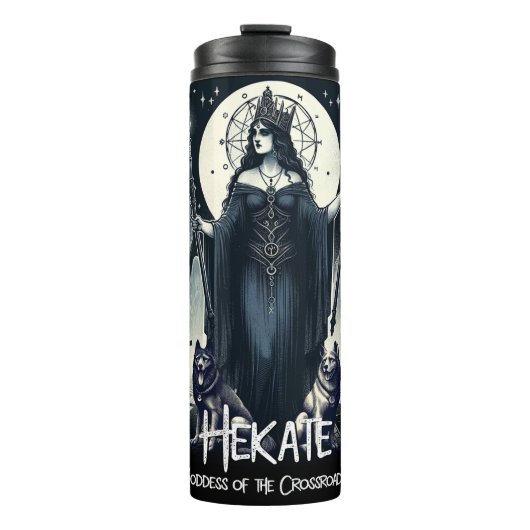 Hekate Goddess of the Crossroads Ghosted Spirits Thermosbecher (Vorderseite)