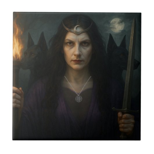 Hekate, Göttin der Kreuzung Fliese (Vorderseite)