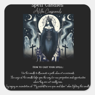Hekate Göttin Kreuzung Zauber Absichten Magie Quadratischer Aufkleber