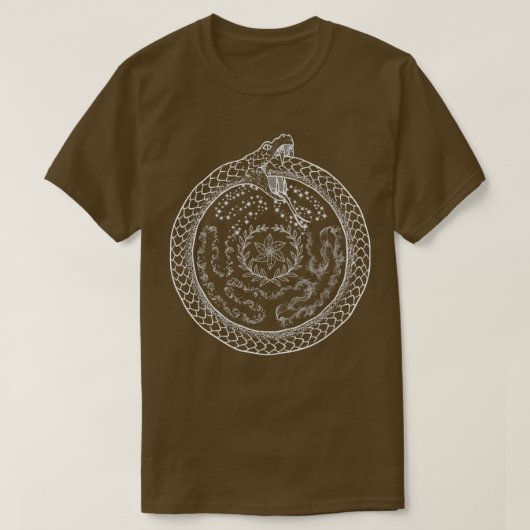 Hekate Wheel Hecate Strophalos Ouroboros Pagan Wit T-Shirt (Design vorne)