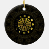 Hektar- und Mondrad Keramik Ornament (Hinten)