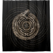 Hektatrad mit Uroboros Duschvorhang (Vorderseite)